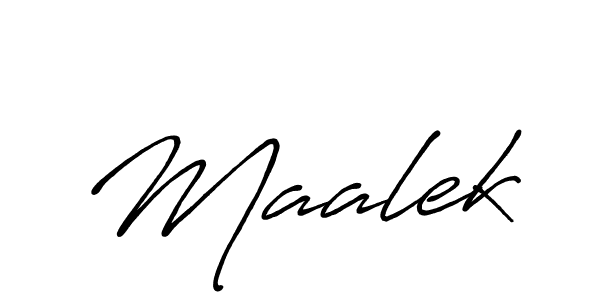 Create a beautiful signature design for name Maalek. With this signature (Antro_Vectra_Bolder) fonts, you can make a handwritten signature for free. Maalek signature style 7 images and pictures png