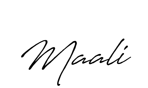 Create a beautiful signature design for name Maali. With this signature (Antro_Vectra_Bolder) fonts, you can make a handwritten signature for free. Maali signature style 7 images and pictures png