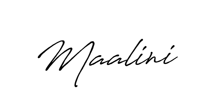 Design your own signature with our free online signature maker. With this signature software, you can create a handwritten (Antro_Vectra_Bolder) signature for name Maalini. Maalini signature style 7 images and pictures png