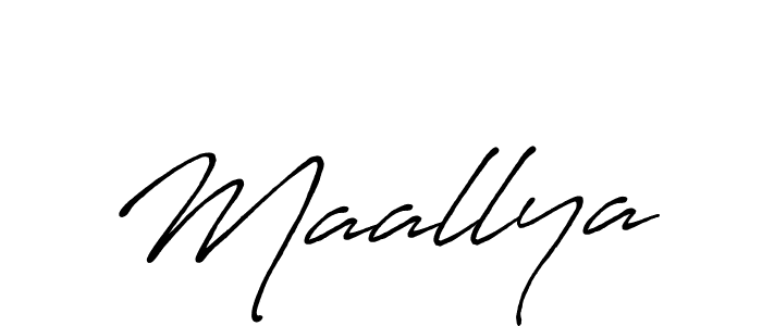 Design your own signature with our free online signature maker. With this signature software, you can create a handwritten (Antro_Vectra_Bolder) signature for name Maallya. Maallya signature style 7 images and pictures png