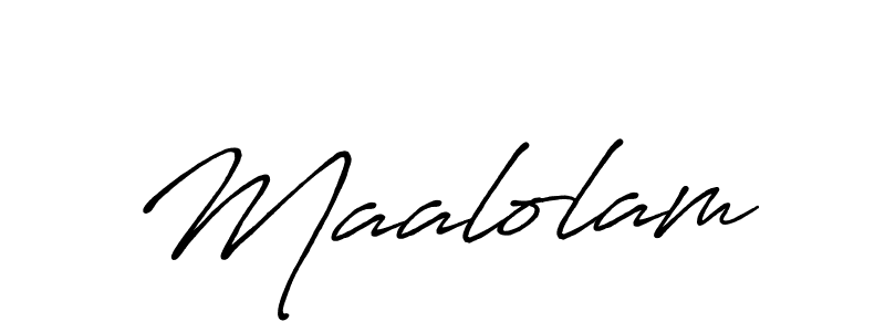 Design your own signature with our free online signature maker. With this signature software, you can create a handwritten (Antro_Vectra_Bolder) signature for name Maalolam. Maalolam signature style 7 images and pictures png