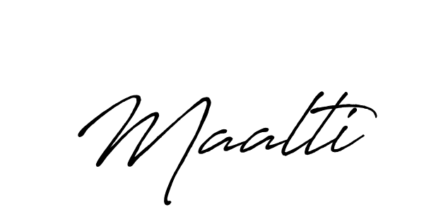 How to make Maalti name signature. Use Antro_Vectra_Bolder style for creating short signs online. This is the latest handwritten sign. Maalti signature style 7 images and pictures png
