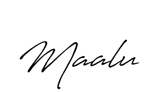 How to make Maalu signature? Antro_Vectra_Bolder is a professional autograph style. Create handwritten signature for Maalu name. Maalu signature style 7 images and pictures png