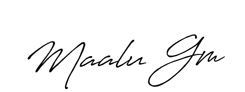 You should practise on your own different ways (Antro_Vectra_Bolder) to write your name (Maalu Gm) in signature. don't let someone else do it for you. Maalu Gm signature style 7 images and pictures png