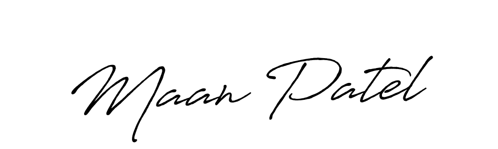 Similarly Antro_Vectra_Bolder is the best handwritten signature design. Signature creator online .You can use it as an online autograph creator for name Maan Patel. Maan Patel signature style 7 images and pictures png