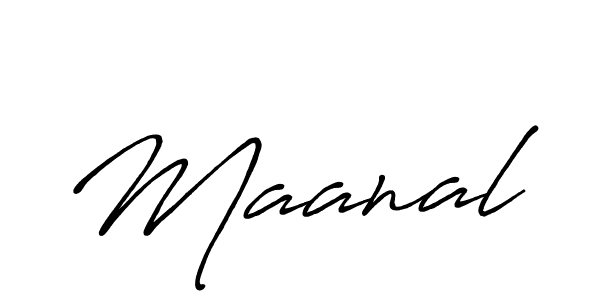 Use a signature maker to create a handwritten signature online. With this signature software, you can design (Antro_Vectra_Bolder) your own signature for name Maanal. Maanal signature style 7 images and pictures png