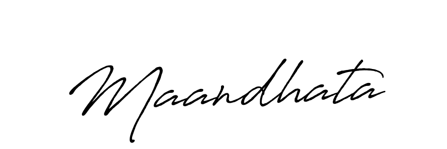 Create a beautiful signature design for name Maandhata. With this signature (Antro_Vectra_Bolder) fonts, you can make a handwritten signature for free. Maandhata signature style 7 images and pictures png