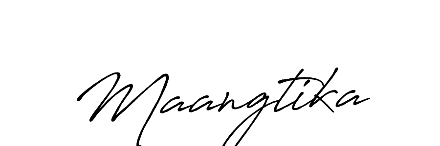 How to make Maangtika name signature. Use Antro_Vectra_Bolder style for creating short signs online. This is the latest handwritten sign. Maangtika signature style 7 images and pictures png