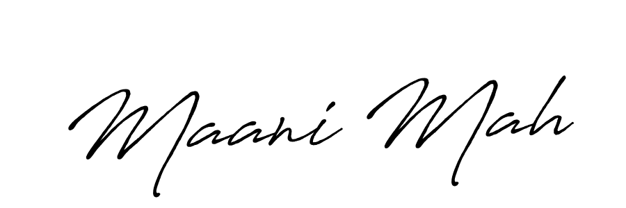 Make a beautiful signature design for name Maani Mah. With this signature (Antro_Vectra_Bolder) style, you can create a handwritten signature for free. Maani Mah signature style 7 images and pictures png