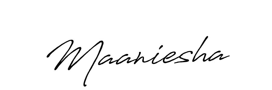 Also we have Maaniesha name is the best signature style. Create professional handwritten signature collection using Antro_Vectra_Bolder autograph style. Maaniesha signature style 7 images and pictures png