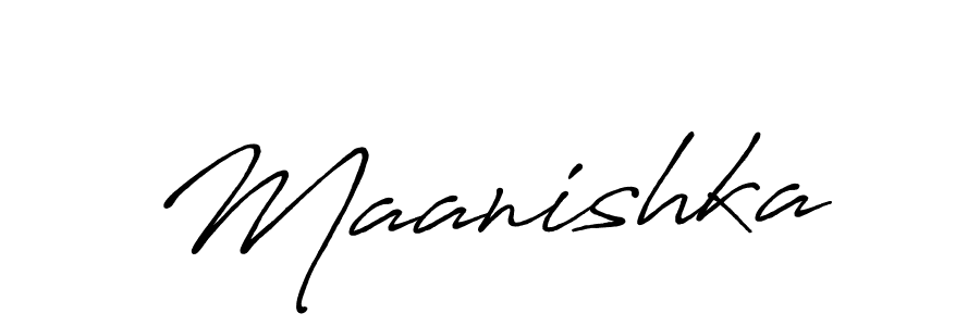 How to make Maanishka signature? Antro_Vectra_Bolder is a professional autograph style. Create handwritten signature for Maanishka name. Maanishka signature style 7 images and pictures png