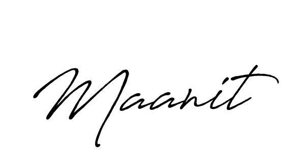 Maanit stylish signature style. Best Handwritten Sign (Antro_Vectra_Bolder) for my name. Handwritten Signature Collection Ideas for my name Maanit. Maanit signature style 7 images and pictures png