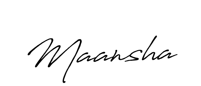 How to make Maansha name signature. Use Antro_Vectra_Bolder style for creating short signs online. This is the latest handwritten sign. Maansha signature style 7 images and pictures png