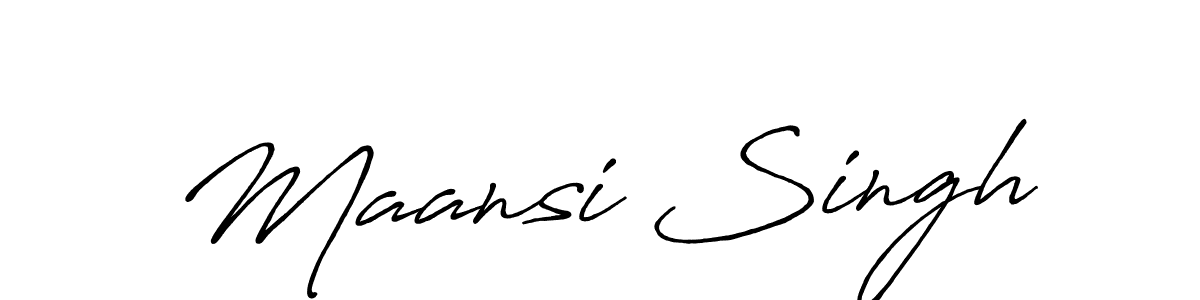 This is the best signature style for the Maansi Singh name. Also you like these signature font (Antro_Vectra_Bolder). Mix name signature. Maansi Singh signature style 7 images and pictures png