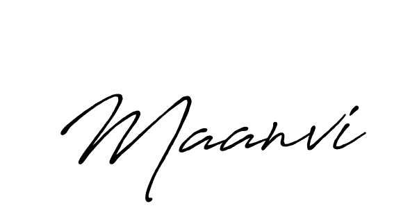 Design your own signature with our free online signature maker. With this signature software, you can create a handwritten (Antro_Vectra_Bolder) signature for name Maanvi. Maanvi signature style 7 images and pictures png