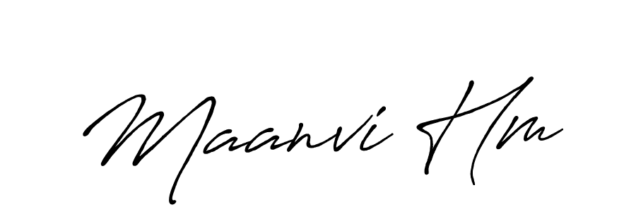 Make a beautiful signature design for name Maanvi Hm. Use this online signature maker to create a handwritten signature for free. Maanvi Hm signature style 7 images and pictures png