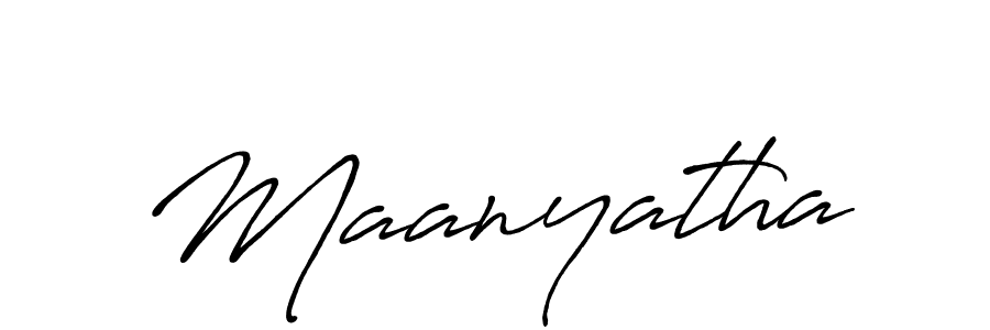 Also we have Maanyatha name is the best signature style. Create professional handwritten signature collection using Antro_Vectra_Bolder autograph style. Maanyatha signature style 7 images and pictures png