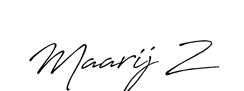 Design your own signature with our free online signature maker. With this signature software, you can create a handwritten (Antro_Vectra_Bolder) signature for name Maarij Z. Maarij Z signature style 7 images and pictures png