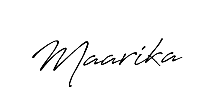 How to make Maarika signature? Antro_Vectra_Bolder is a professional autograph style. Create handwritten signature for Maarika name. Maarika signature style 7 images and pictures png