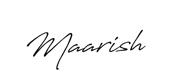 Design your own signature with our free online signature maker. With this signature software, you can create a handwritten (Antro_Vectra_Bolder) signature for name Maarish. Maarish signature style 7 images and pictures png