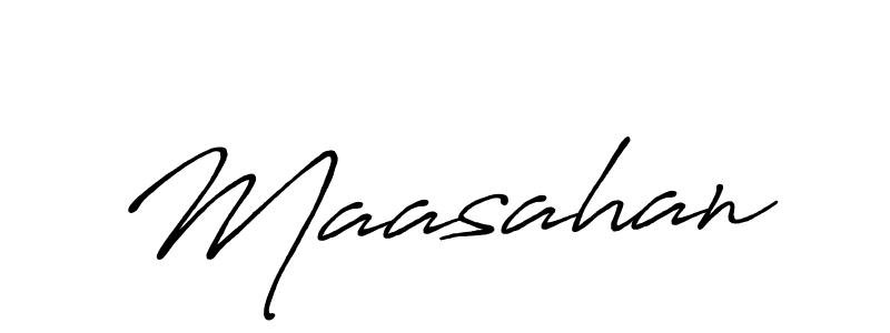 The best way (Antro_Vectra_Bolder) to make a short signature is to pick only two or three words in your name. The name Maasahan include a total of six letters. For converting this name. Maasahan signature style 7 images and pictures png