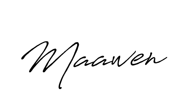 Make a beautiful signature design for name Maawen. With this signature (Antro_Vectra_Bolder) style, you can create a handwritten signature for free. Maawen signature style 7 images and pictures png