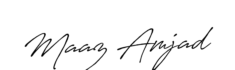 Once you've used our free online signature maker to create your best signature Antro_Vectra_Bolder style, it's time to enjoy all of the benefits that Maaz Amjad name signing documents. Maaz Amjad signature style 7 images and pictures png