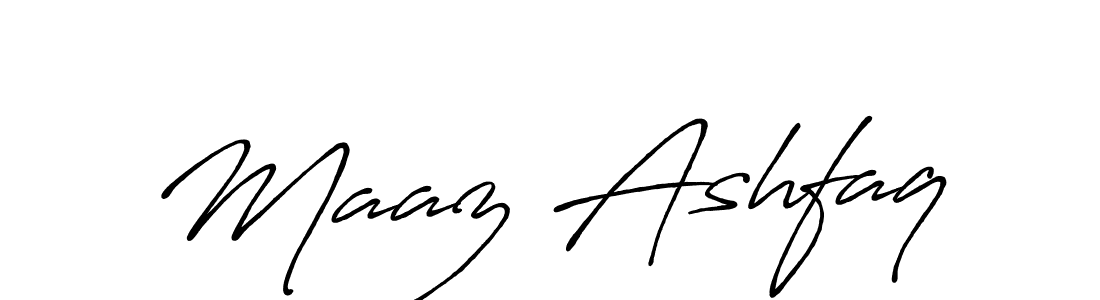 Make a beautiful signature design for name Maaz Ashfaq. With this signature (Antro_Vectra_Bolder) style, you can create a handwritten signature for free. Maaz Ashfaq signature style 7 images and pictures png
