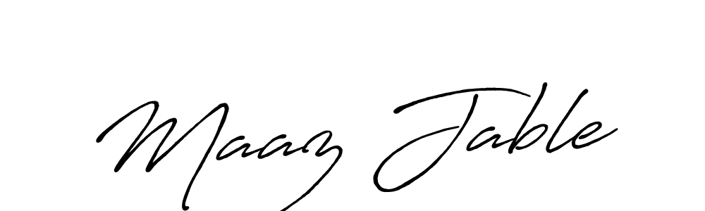 Also we have Maaz Jable name is the best signature style. Create professional handwritten signature collection using Antro_Vectra_Bolder autograph style. Maaz Jable signature style 7 images and pictures png