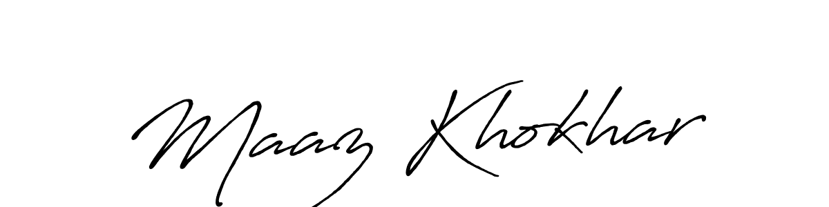 if you are searching for the best signature style for your name Maaz Khokhar. so please give up your signature search. here we have designed multiple signature styles  using Antro_Vectra_Bolder. Maaz Khokhar signature style 7 images and pictures png