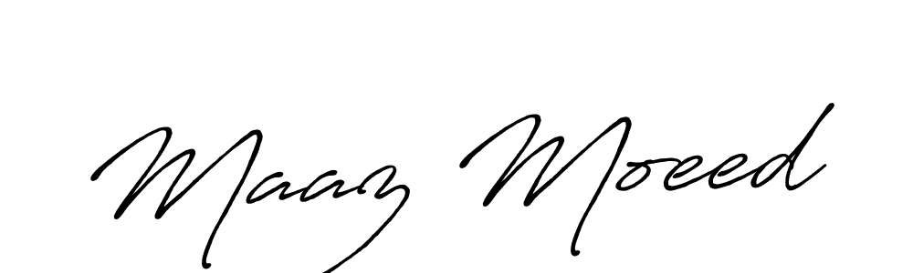 Maaz Moeed stylish signature style. Best Handwritten Sign (Antro_Vectra_Bolder) for my name. Handwritten Signature Collection Ideas for my name Maaz Moeed. Maaz Moeed signature style 7 images and pictures png
