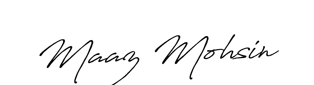 Make a short Maaz Mohsin signature style. Manage your documents anywhere anytime using Antro_Vectra_Bolder. Create and add eSignatures, submit forms, share and send files easily. Maaz Mohsin signature style 7 images and pictures png