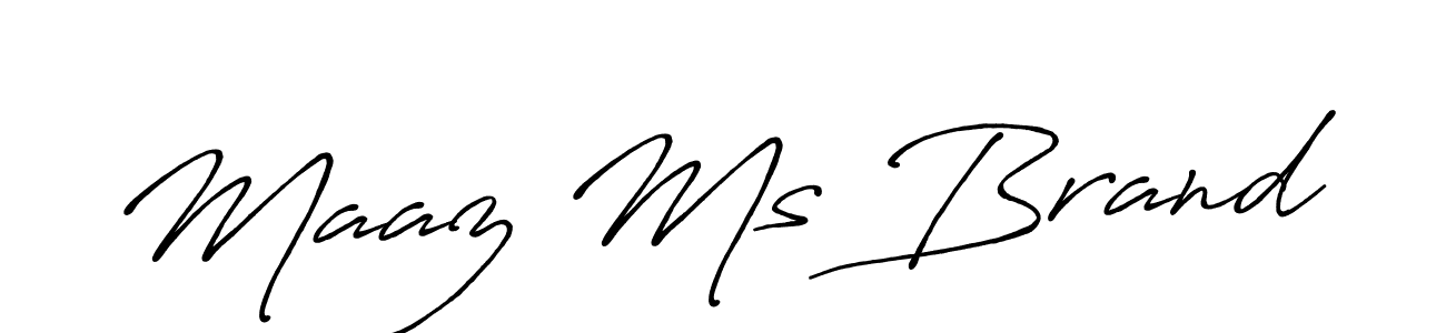 The best way (Antro_Vectra_Bolder) to make a short signature is to pick only two or three words in your name. The name Maaz Ms Brand include a total of six letters. For converting this name. Maaz Ms Brand signature style 7 images and pictures png