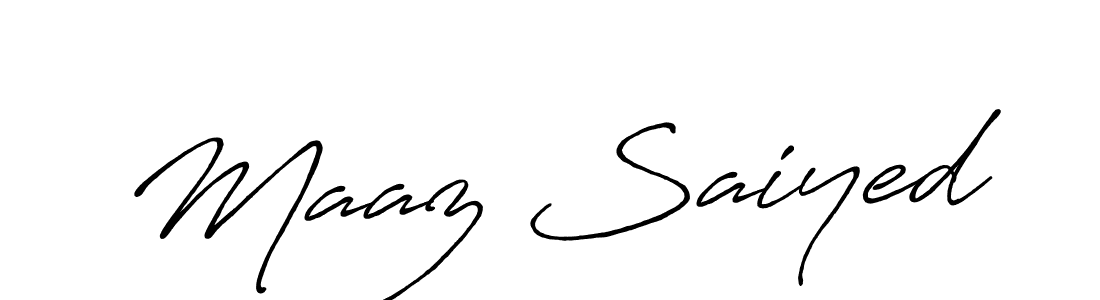 You can use this online signature creator to create a handwritten signature for the name Maaz Saiyed. This is the best online autograph maker. Maaz Saiyed signature style 7 images and pictures png