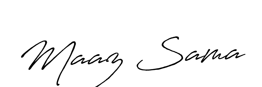 Design your own signature with our free online signature maker. With this signature software, you can create a handwritten (Antro_Vectra_Bolder) signature for name Maaz Sama. Maaz Sama signature style 7 images and pictures png