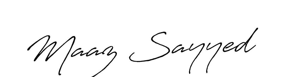 It looks lik you need a new signature style for name Maaz Sayyed. Design unique handwritten (Antro_Vectra_Bolder) signature with our free signature maker in just a few clicks. Maaz Sayyed signature style 7 images and pictures png