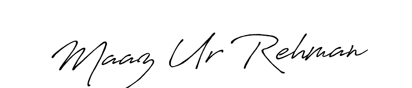 The best way (Antro_Vectra_Bolder) to make a short signature is to pick only two or three words in your name. The name Maaz Ur Rehman include a total of six letters. For converting this name. Maaz Ur Rehman signature style 7 images and pictures png
