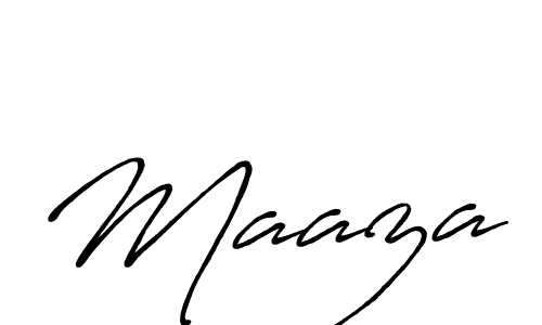 Create a beautiful signature design for name Maaza. With this signature (Antro_Vectra_Bolder) fonts, you can make a handwritten signature for free. Maaza signature style 7 images and pictures png