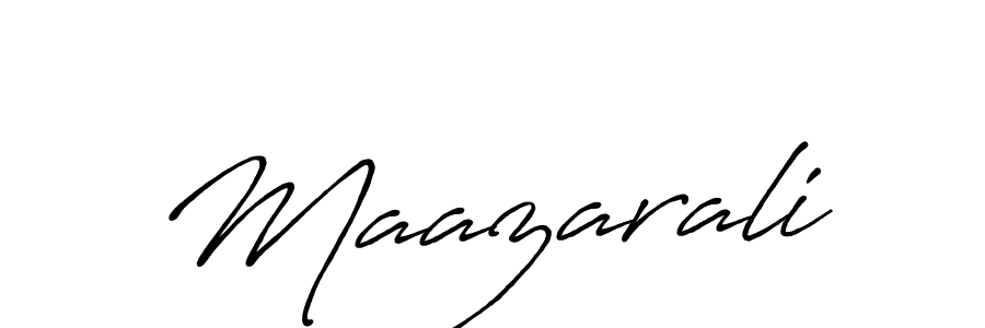 Make a beautiful signature design for name Maazarali. With this signature (Antro_Vectra_Bolder) style, you can create a handwritten signature for free. Maazarali signature style 7 images and pictures png