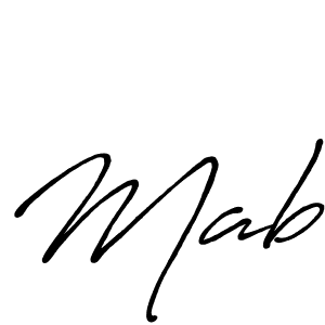 Mab stylish signature style. Best Handwritten Sign (Antro_Vectra_Bolder) for my name. Handwritten Signature Collection Ideas for my name Mab. Mab signature style 7 images and pictures png