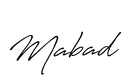 Design your own signature with our free online signature maker. With this signature software, you can create a handwritten (Antro_Vectra_Bolder) signature for name Mabad. Mabad signature style 7 images and pictures png