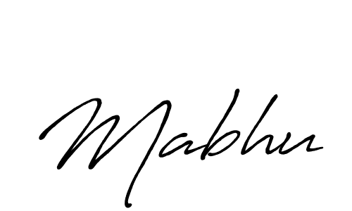Mabhu stylish signature style. Best Handwritten Sign (Antro_Vectra_Bolder) for my name. Handwritten Signature Collection Ideas for my name Mabhu. Mabhu signature style 7 images and pictures png