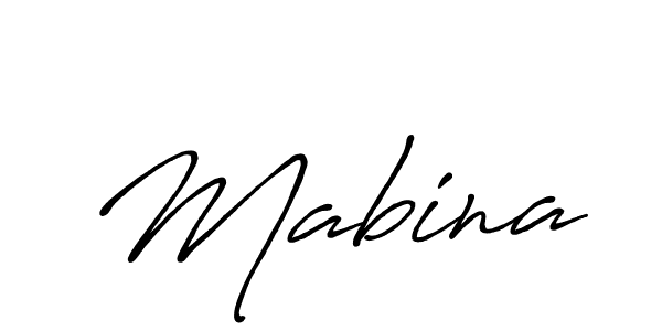 Use a signature maker to create a handwritten signature online. With this signature software, you can design (Antro_Vectra_Bolder) your own signature for name Mabina. Mabina signature style 7 images and pictures png