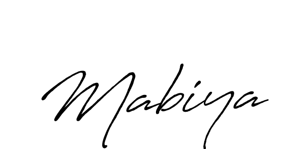 Make a beautiful signature design for name Mabiya. With this signature (Antro_Vectra_Bolder) style, you can create a handwritten signature for free. Mabiya signature style 7 images and pictures png