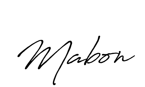 Use a signature maker to create a handwritten signature online. With this signature software, you can design (Antro_Vectra_Bolder) your own signature for name Mabon. Mabon signature style 7 images and pictures png