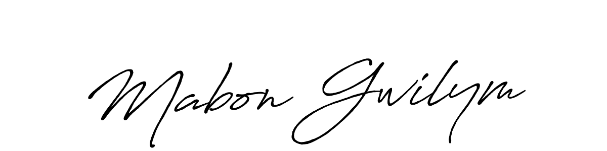 Use a signature maker to create a handwritten signature online. With this signature software, you can design (Antro_Vectra_Bolder) your own signature for name Mabon Gwilym. Mabon Gwilym signature style 7 images and pictures png