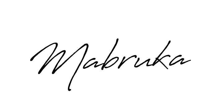 How to make Mabruka name signature. Use Antro_Vectra_Bolder style for creating short signs online. This is the latest handwritten sign. Mabruka signature style 7 images and pictures png