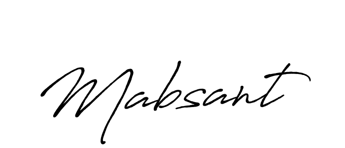 Design your own signature with our free online signature maker. With this signature software, you can create a handwritten (Antro_Vectra_Bolder) signature for name Mabsant. Mabsant signature style 7 images and pictures png