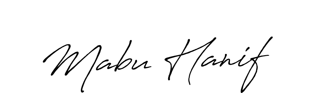 How to make Mabu Hanif name signature. Use Antro_Vectra_Bolder style for creating short signs online. This is the latest handwritten sign. Mabu Hanif signature style 7 images and pictures png