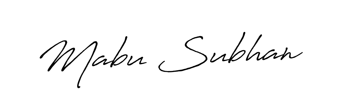 How to make Mabu Subhan signature? Antro_Vectra_Bolder is a professional autograph style. Create handwritten signature for Mabu Subhan name. Mabu Subhan signature style 7 images and pictures png